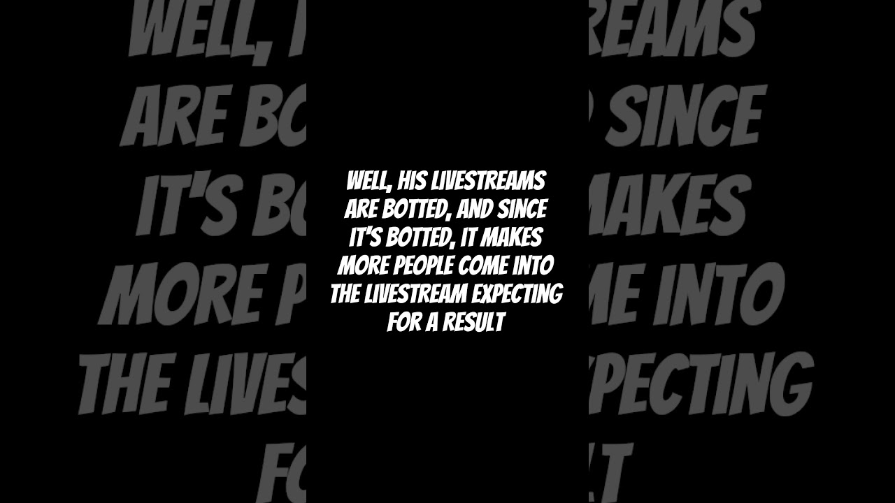information for YT streams downfall.