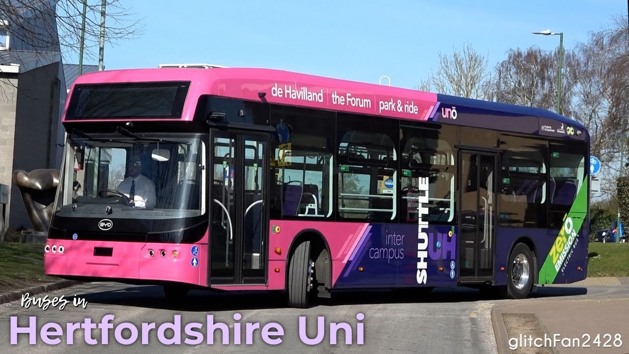 Buses in the University of Hertfordshire, England 2025