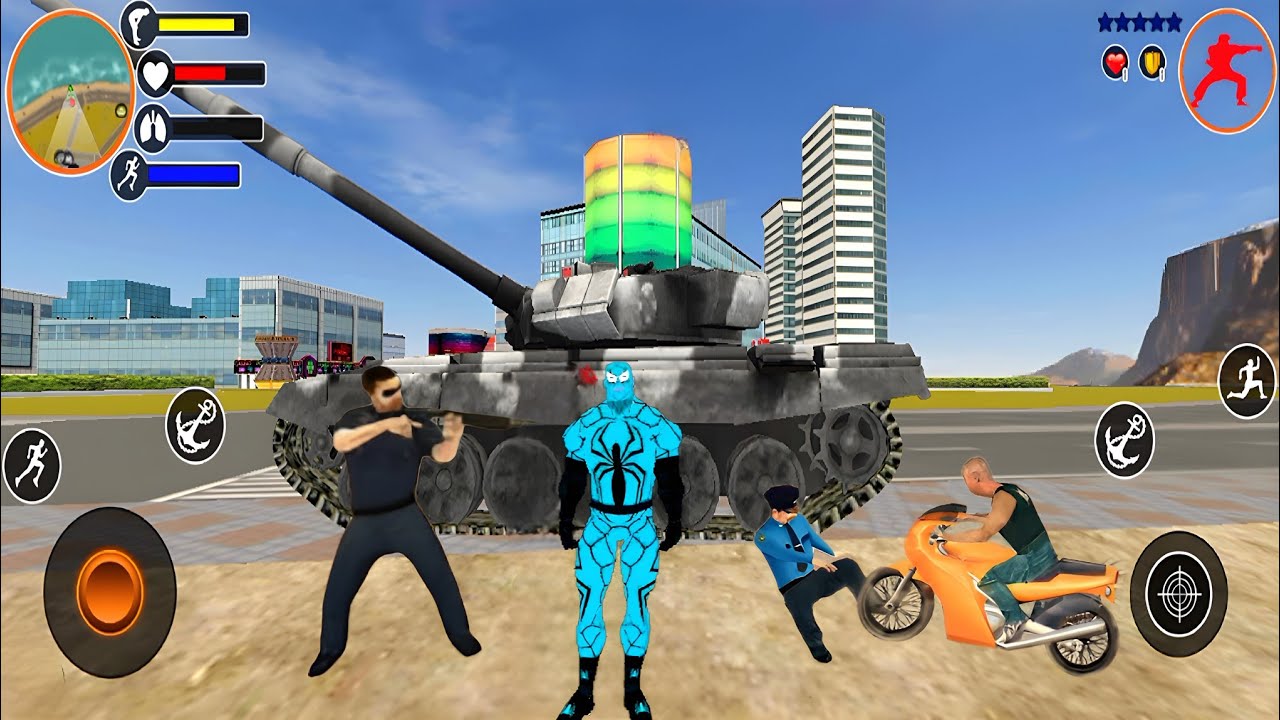 Miami Rope Hero Vice Town #1 - Android Gameplay