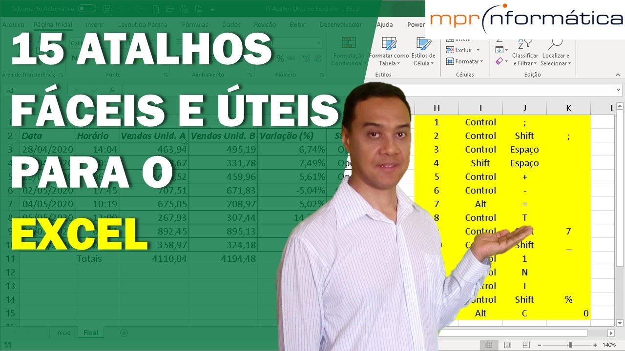 15 Atalhos &Uacute;teis e F&aacute;ceis do Excel