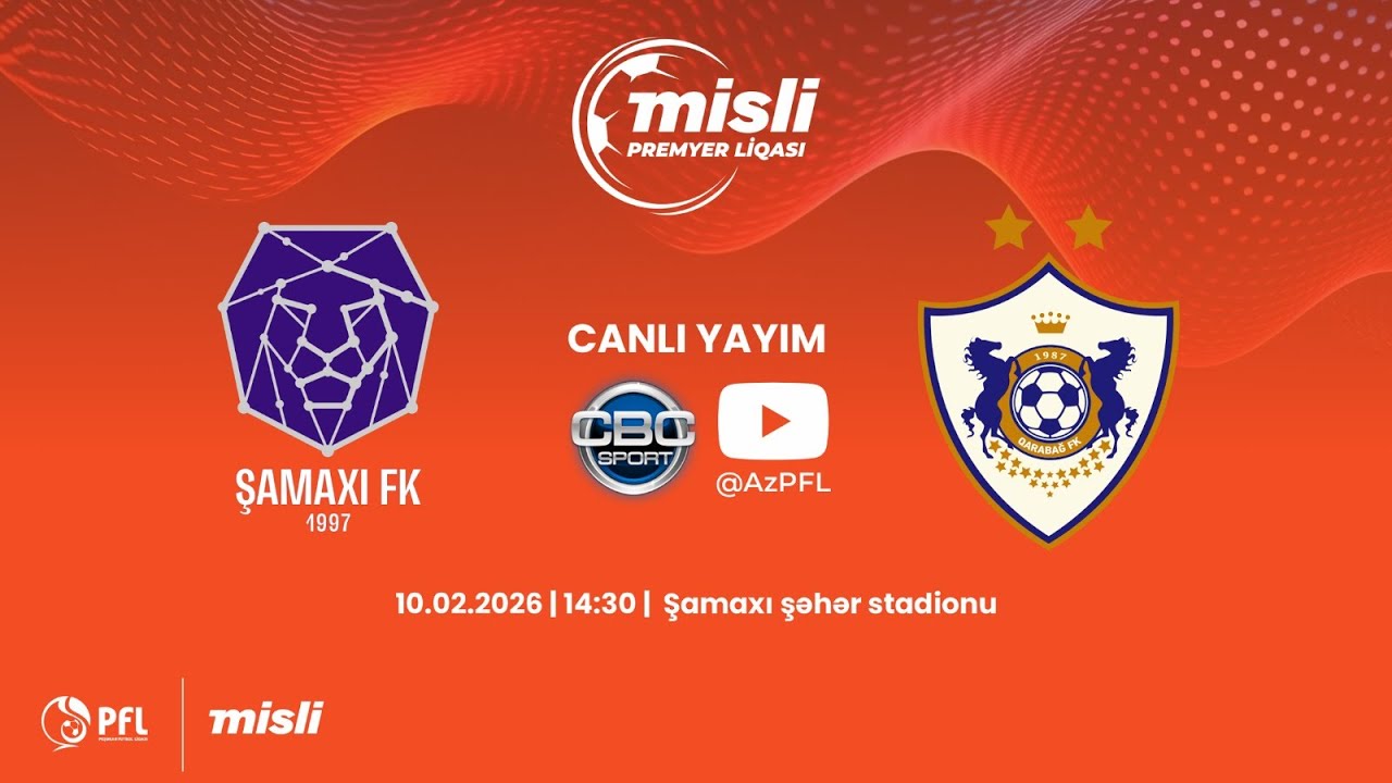 Misli Premyer Liqası 2025/2026 XIX tur “Şamaxı” – “Qarabağ”
