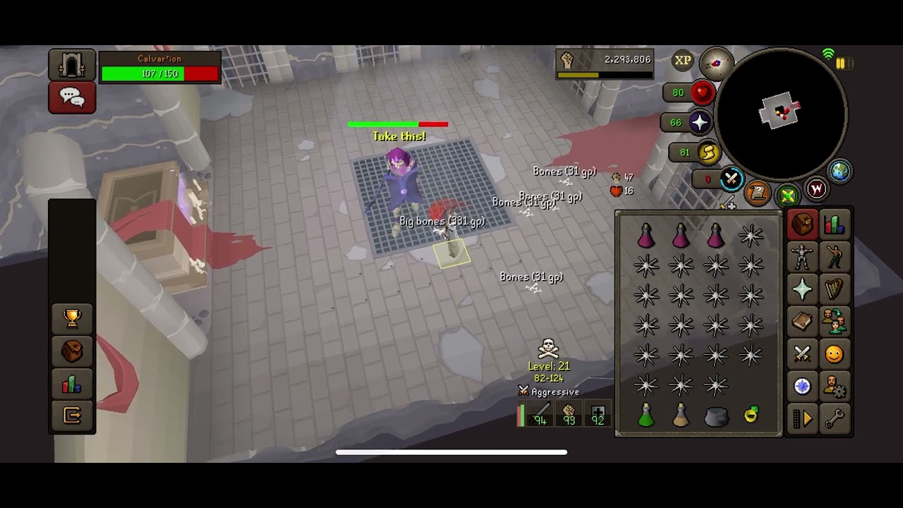 Calvarion KC 397-399 OSRS Mobile