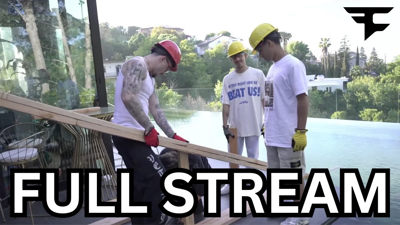 12 APR - FaZe Build A Water Slide At The FaZe House W/ FaZe Rug + Car Meet FULL STREAM!