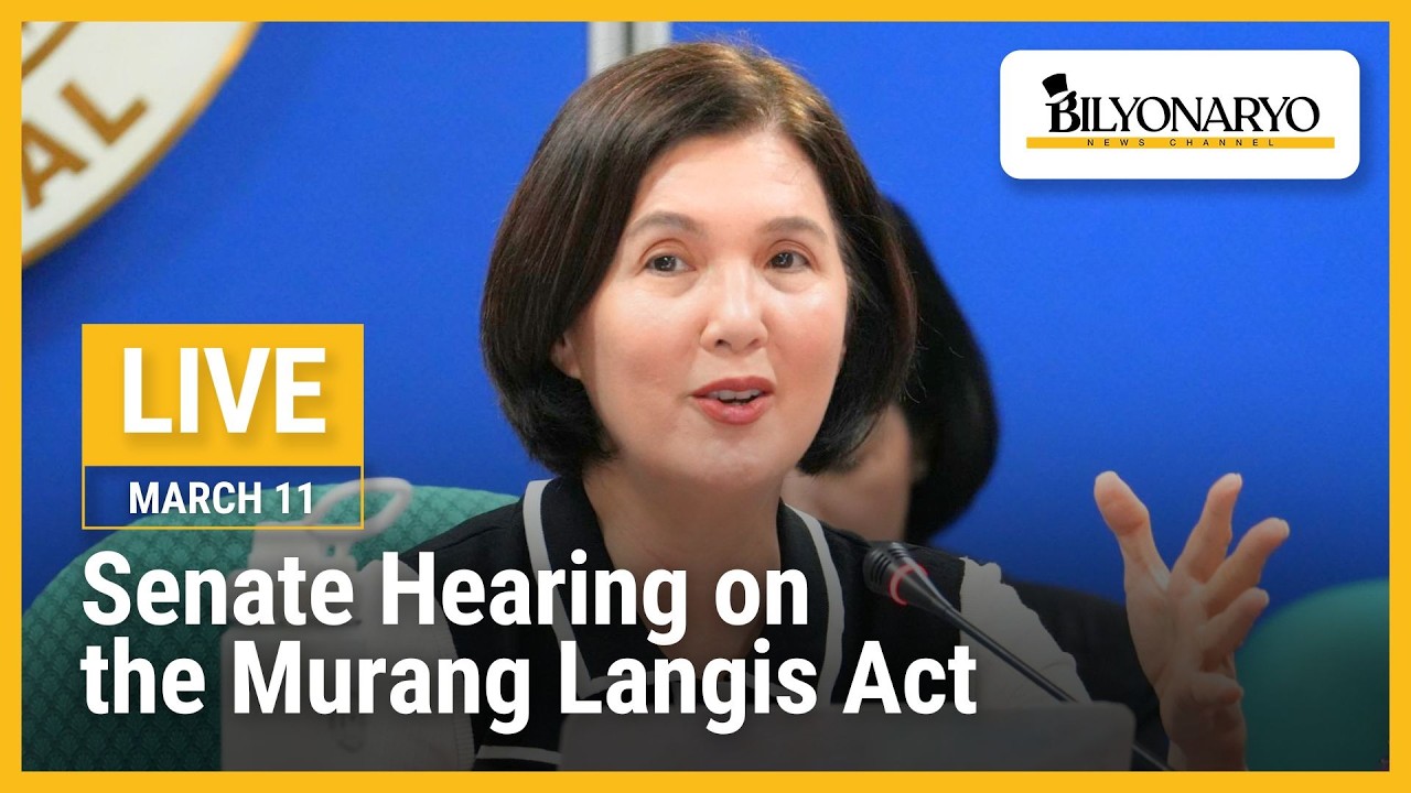 LIVE: Senate Hearing on the Murang Langis Act | March 11, 2026