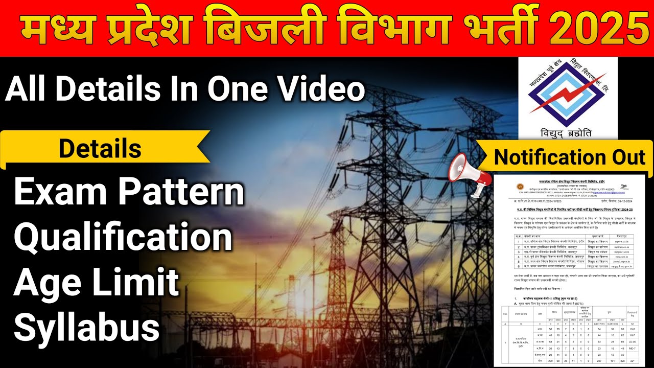 MPPKVVCL Various Post Online Form 2025 | Exam Pattern & Qualification | All Updates