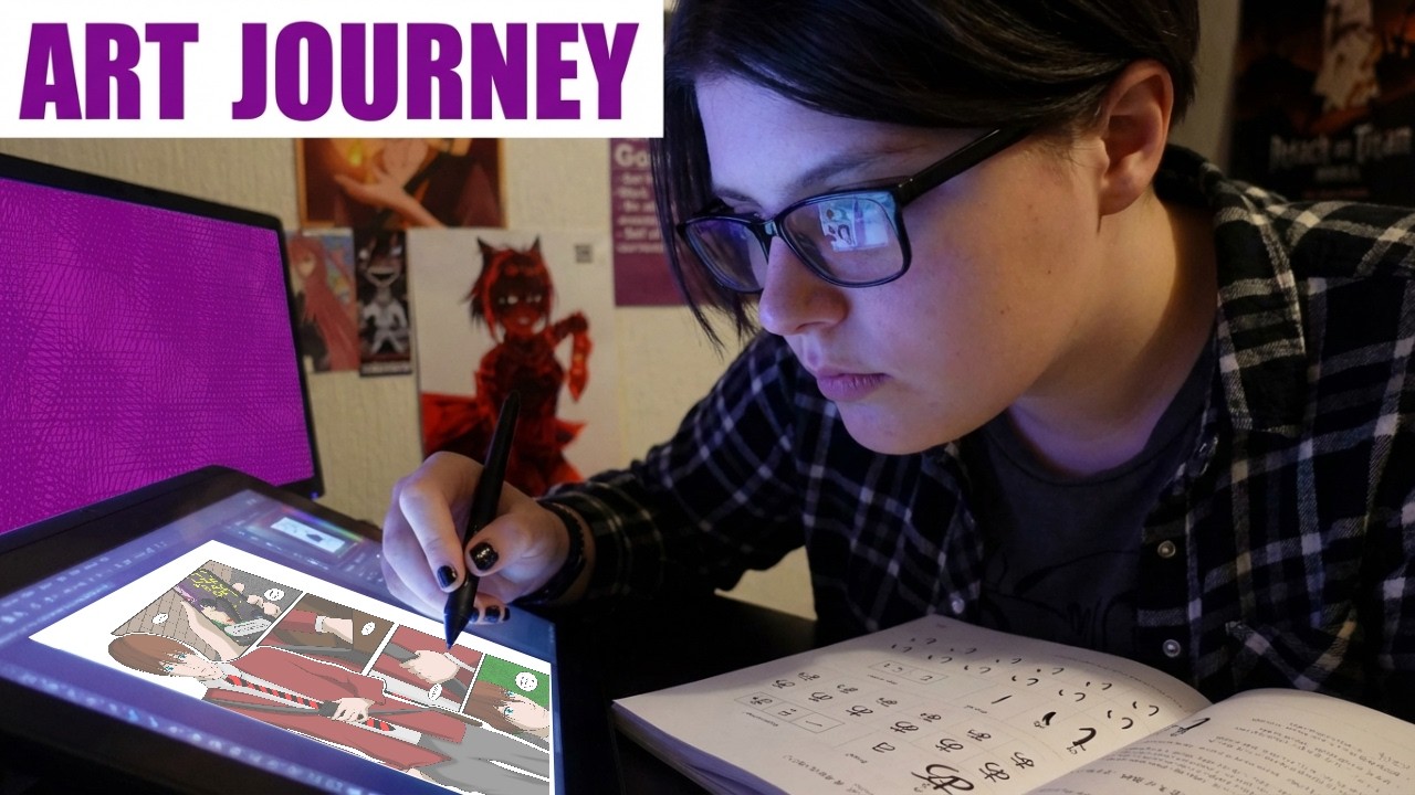 My art journey: graphic novel progress, Japanese learning, and freelance plans
