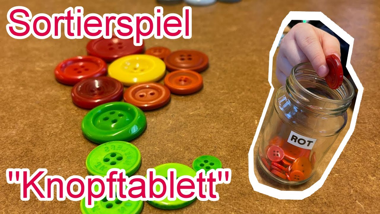 Sortierspiel „Knopftablett“