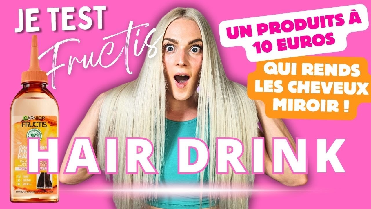 Je Test GARNIER Fructis Hair Drink : Des Cheveux Miroir en un Instant ?! 💇‍♀️✨🤔 je donne mon avis