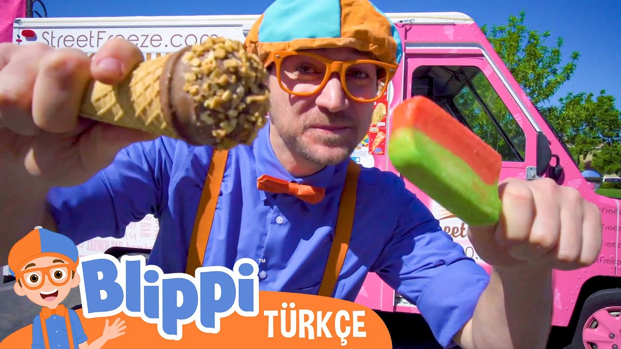 Blippi Bir Dondurma Kamyonunu Keşfediyor | Blippi Türkçe - Çocuklar için Eğitici Videolar