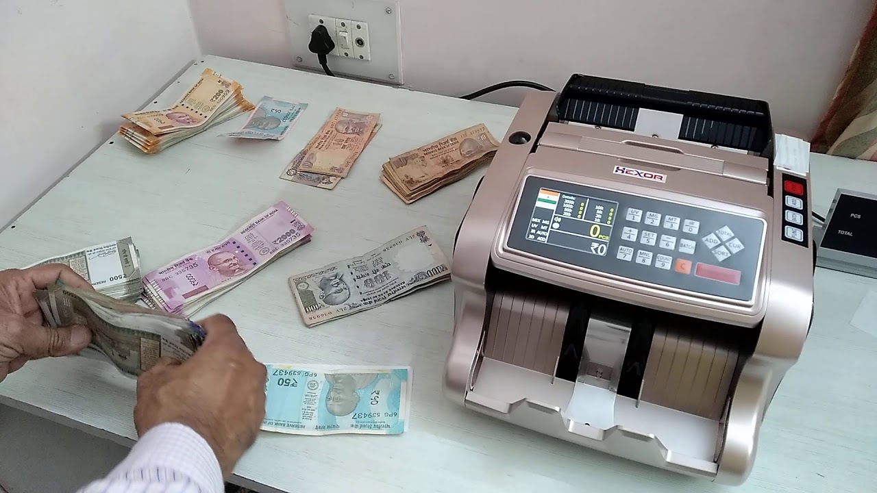 HEXOR mix note counting machine demonstration.