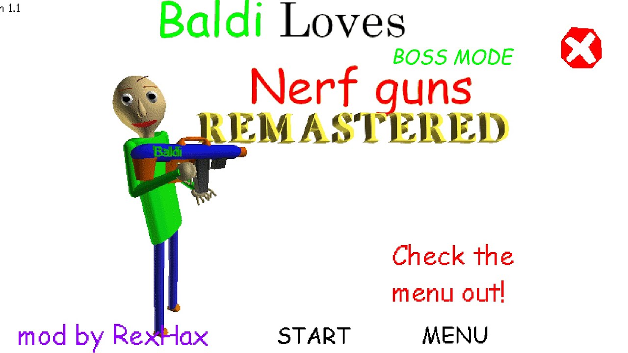 Baldi Loves Nerf Guns Remastered (Boss Mode) - Epic Battles