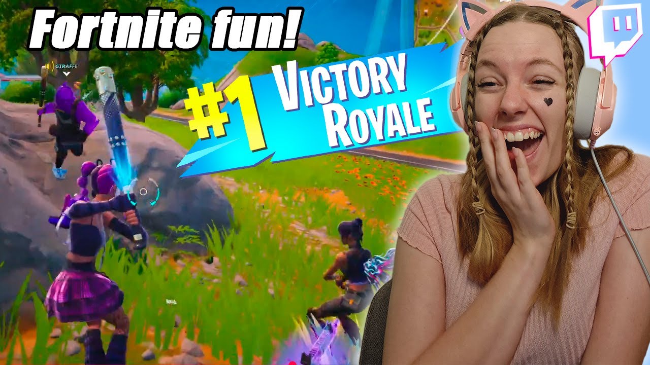 Playing Fortnite with my chat and WINING! Chaotic squad incoming!