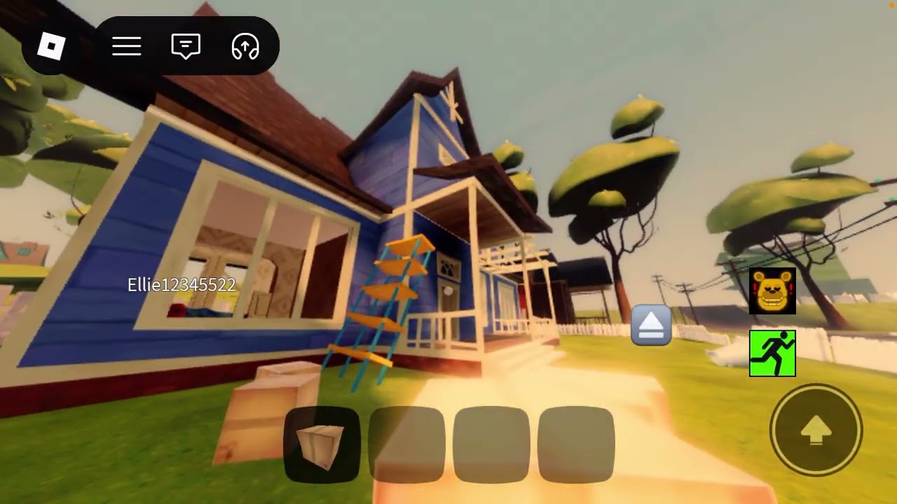 Guys me and my sister played flying fredbear hello neighbour mood in Roblox  