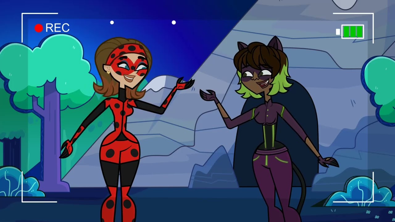 My Disventure Camp Double Greeting Ivy as Scarabella and Gabby as Kitty Noir ‎⁨@OddNationCartoons⁩  