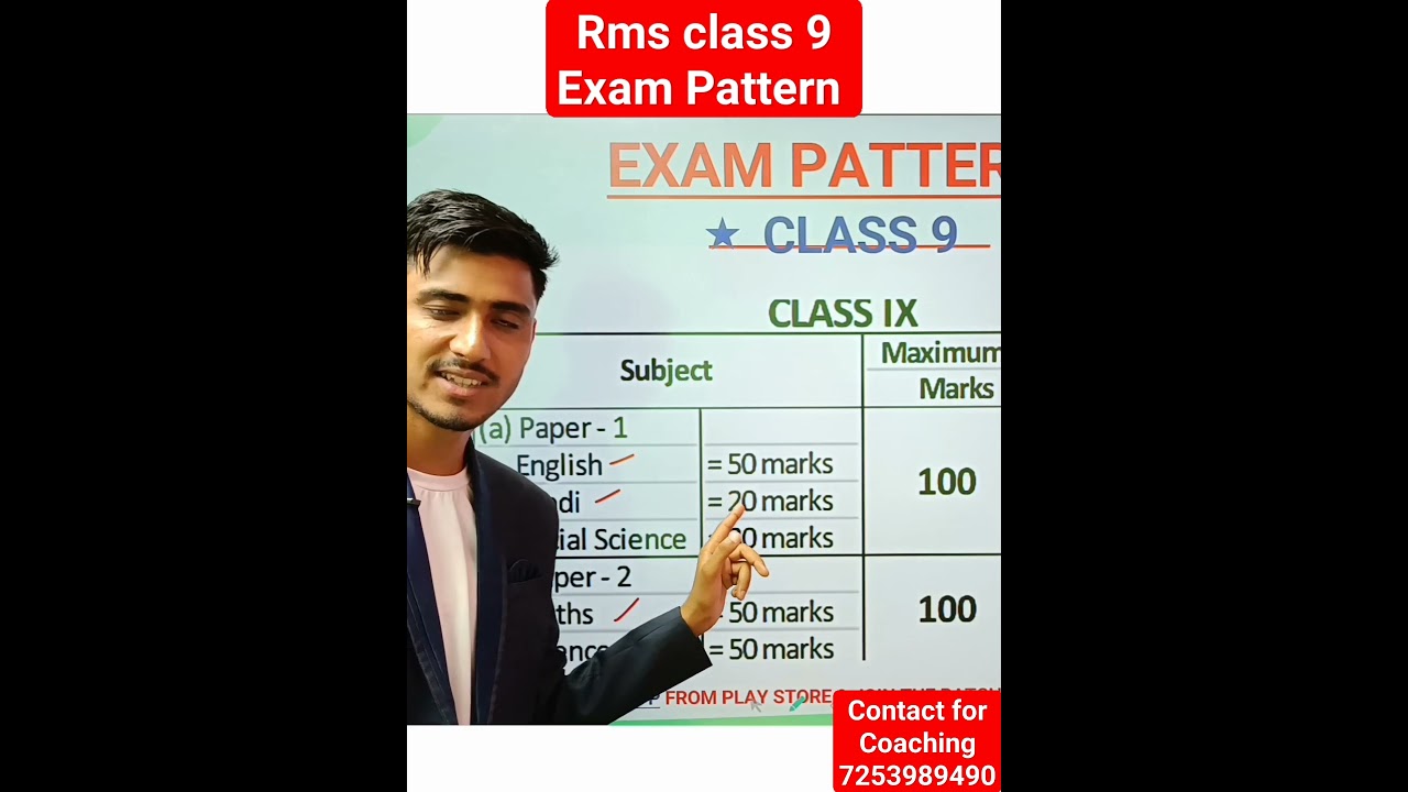 RMS Class 9 Exam Pattern | RMS Exam Pattern