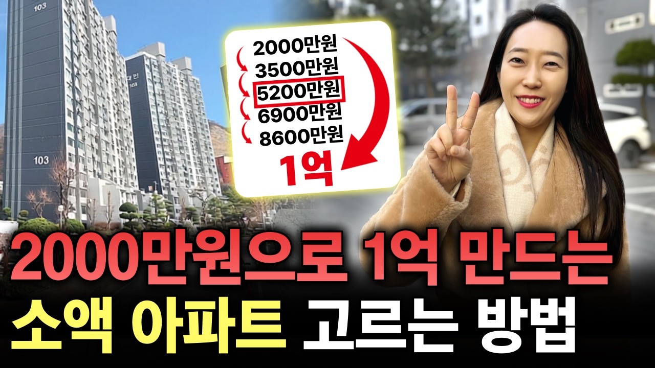 소액 아파트 투자로 1억 만들기! 2000만원으로 가능한 현실적인 방법! [부동산경매]