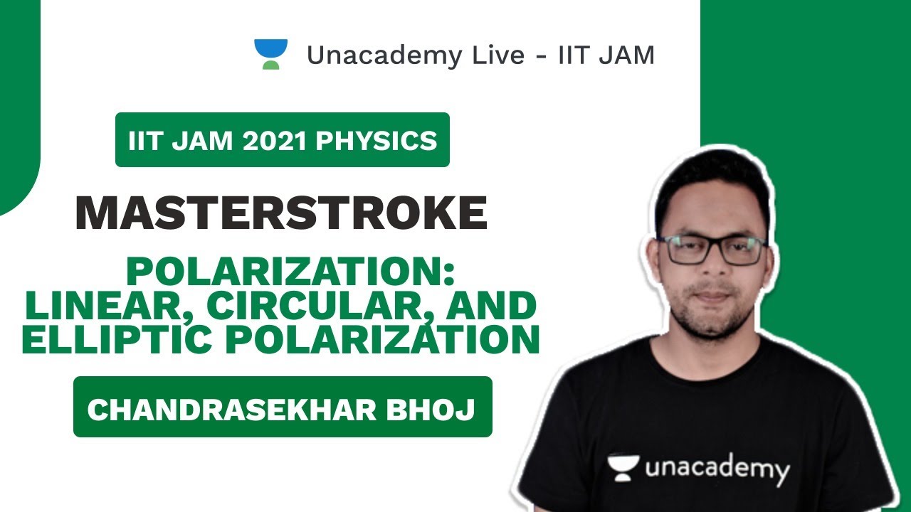 MasterStroke Polarization: linear, circular, and elliptic polarization |Chandrasekhar |PHYSICS