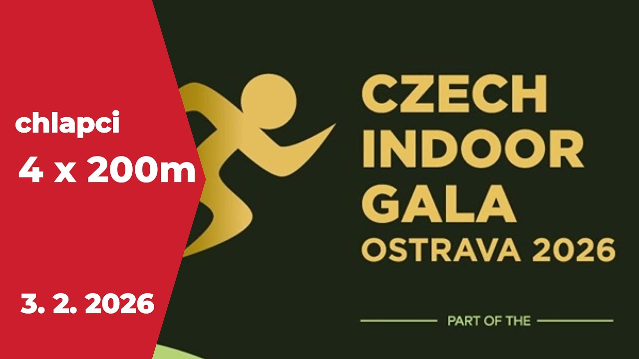 Czech Indoor Gala 4x200m junioři - souboj středních škol