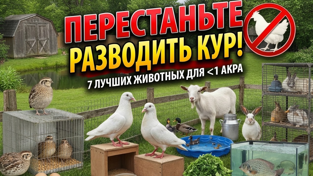 7 ЛУЧШИХ животных для разведения на 1/2 акра для автономной жизни (забудьте о курах — сделайте это