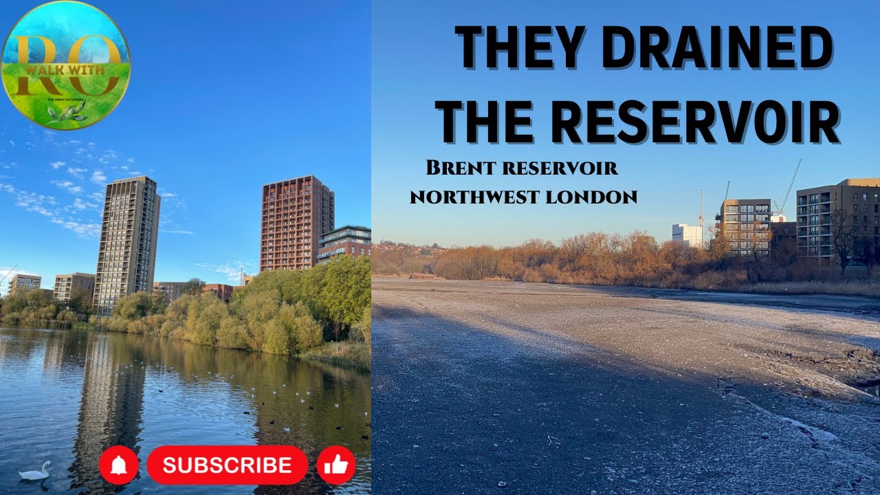 BRENT RESERVOIR DRAINED FOR MAINTENANCE WORK - 19 January 2024 #walkwithro