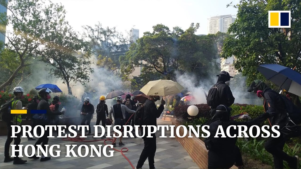Disruptions across Hong Kong as city braces for another day of protest violence