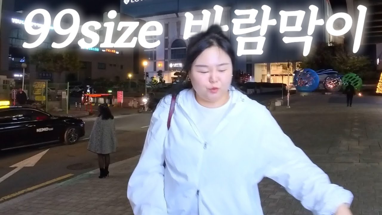 빅사이즈 통통녀 바람막이 아크네st 99사이즈 코디 민규 쿱스 나만 없어 고양이 브이로그