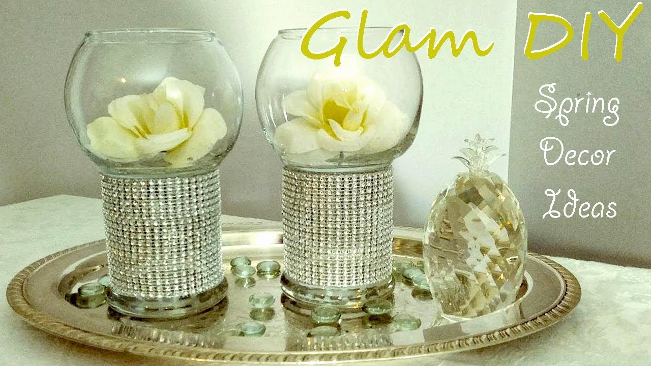 Dollar Tree DIY Glam Bling Pedestal Vase
