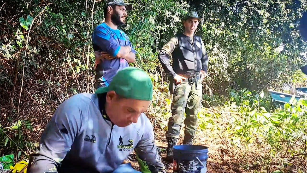 POLÍCIA AMBIENTAL PEGOU A GENTE BEM NA HORA DO ALMOÇO/ PESCARIA DE TRAÍRA NO RIO PARANÁ.