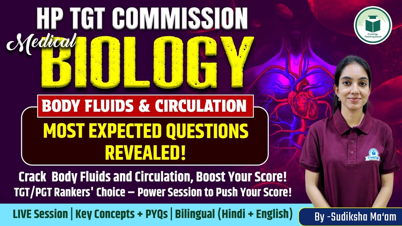 HP TGT Commission 2025 Biology | Body Fluids & Circulation | Civilstap Teaching Exam