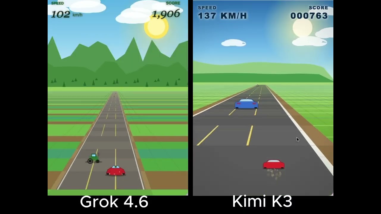 Grok 4.6 vs Kimi K3 tset