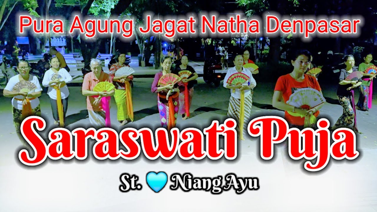 Tari Rejang Saraswati  Pura Agung Jagat Natha St 🩵 Niang Ayu