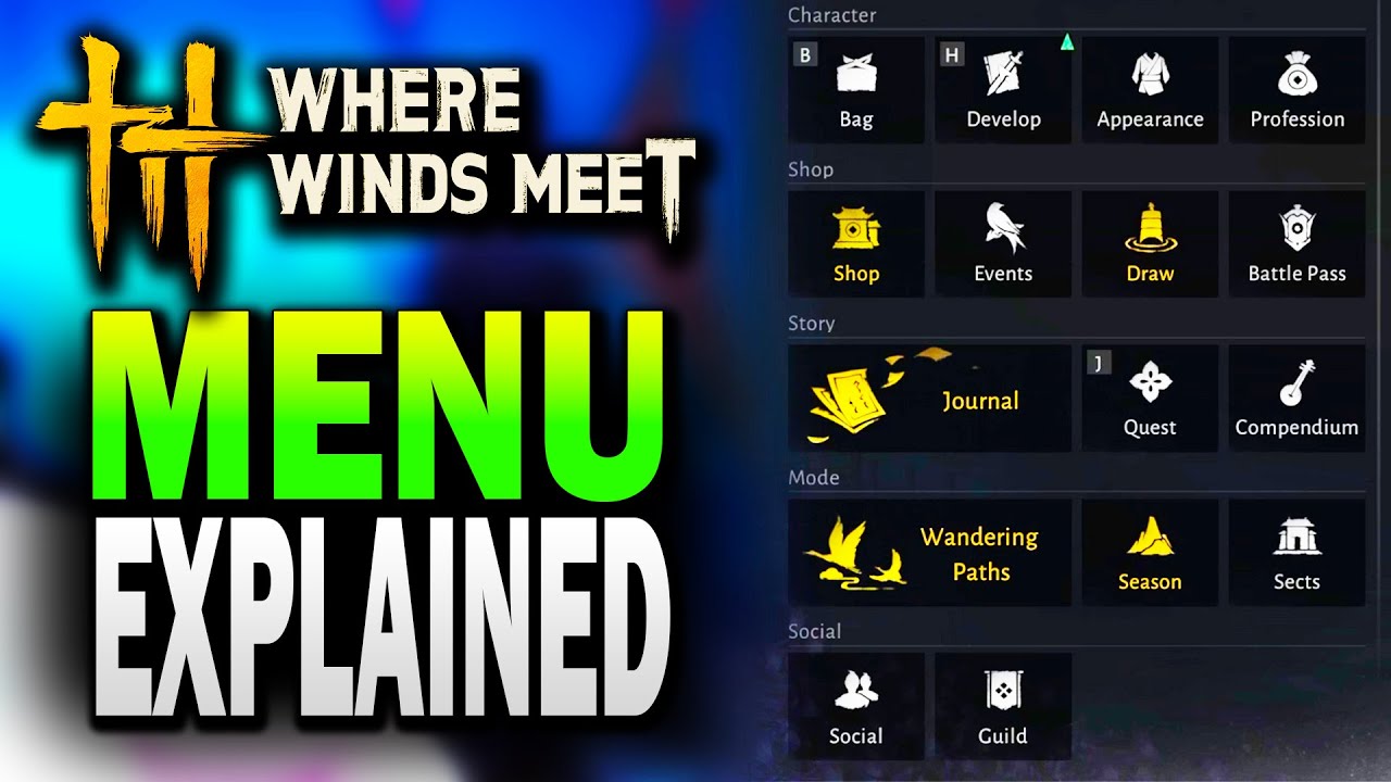 EXPLAINING the MENUS! 🎁 Where winds meet