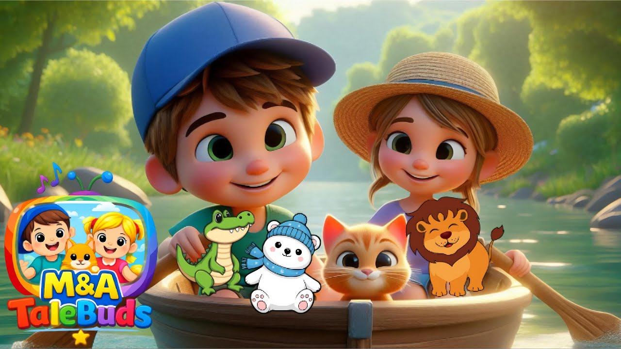 Row, Row, Row Your Boat (adventure version) | Nursery rhymes & moral bedtime story #cartoon