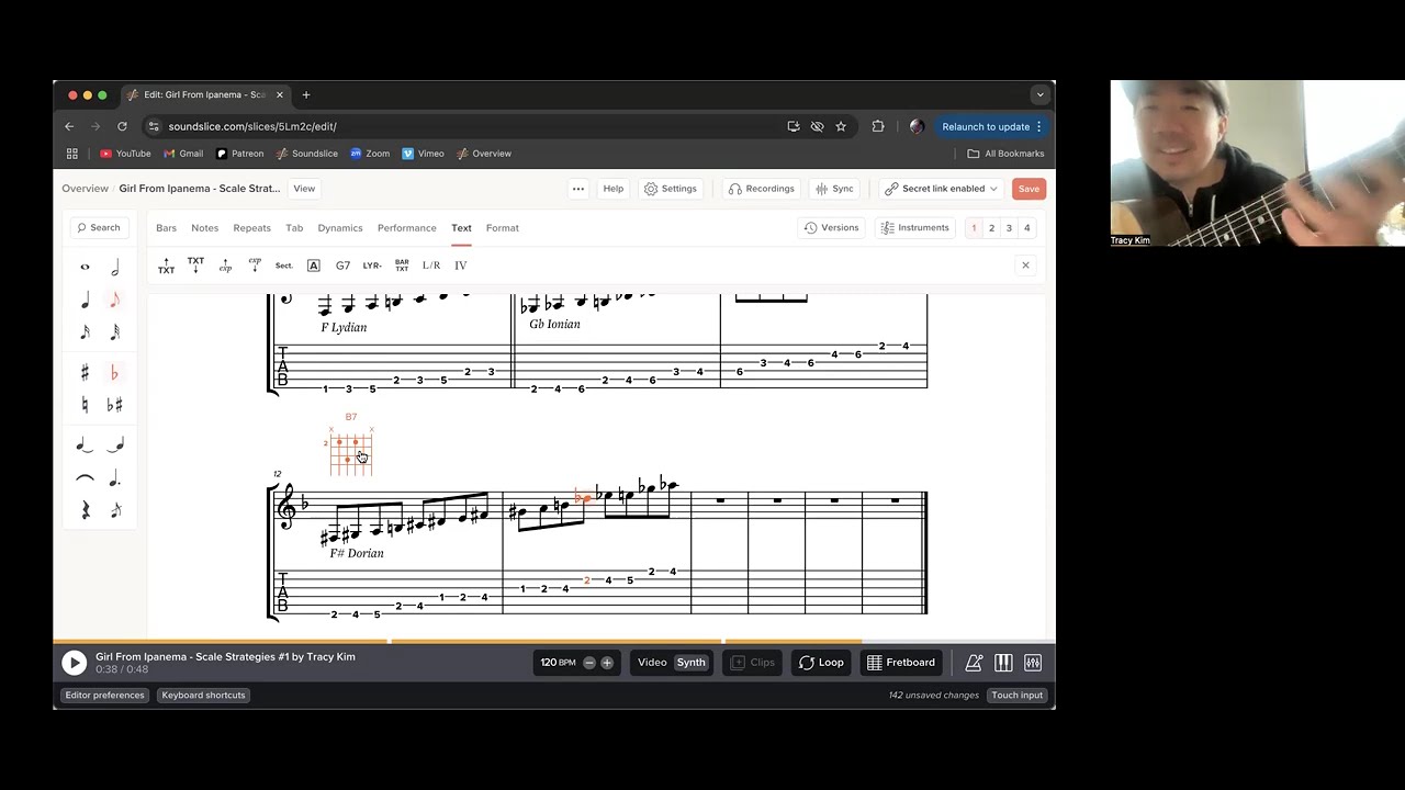 How to Pick Scales for Soloing on the Girl From Ipanema-CHALLENGING SONG-Private Lesson w/PDFs/ TABS