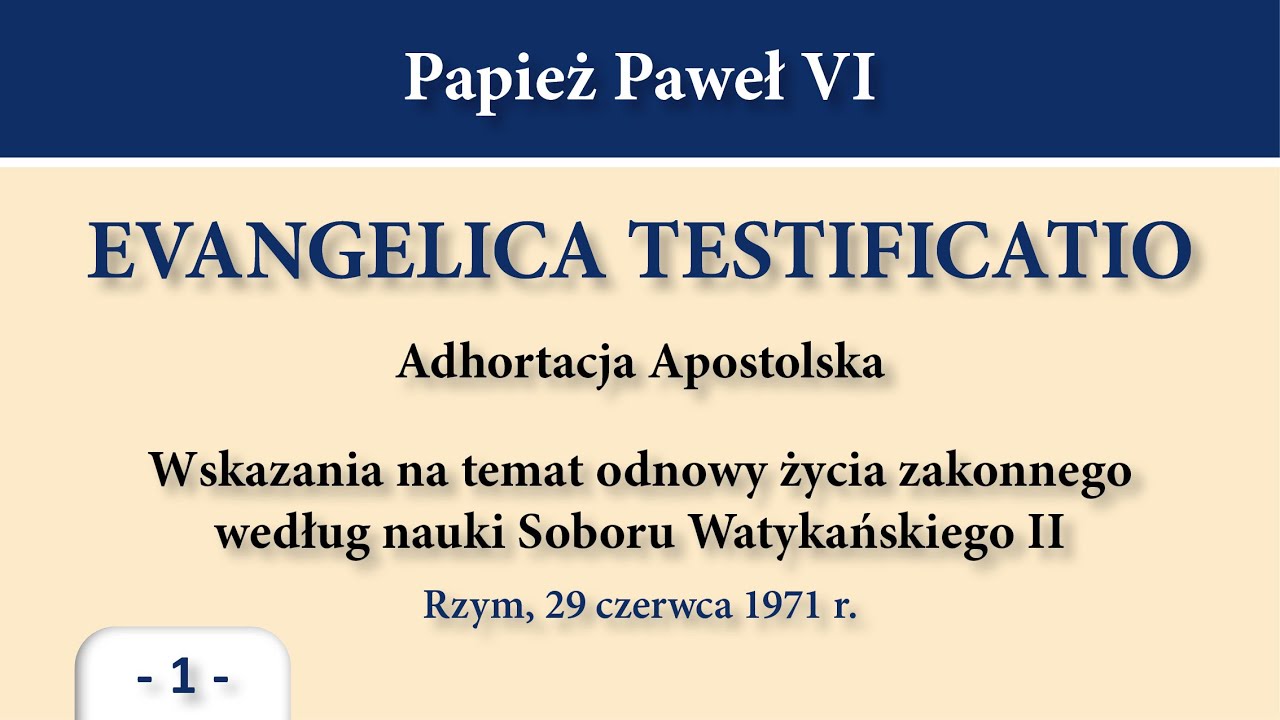 #253 Evangelica Testificatio – cz. 1