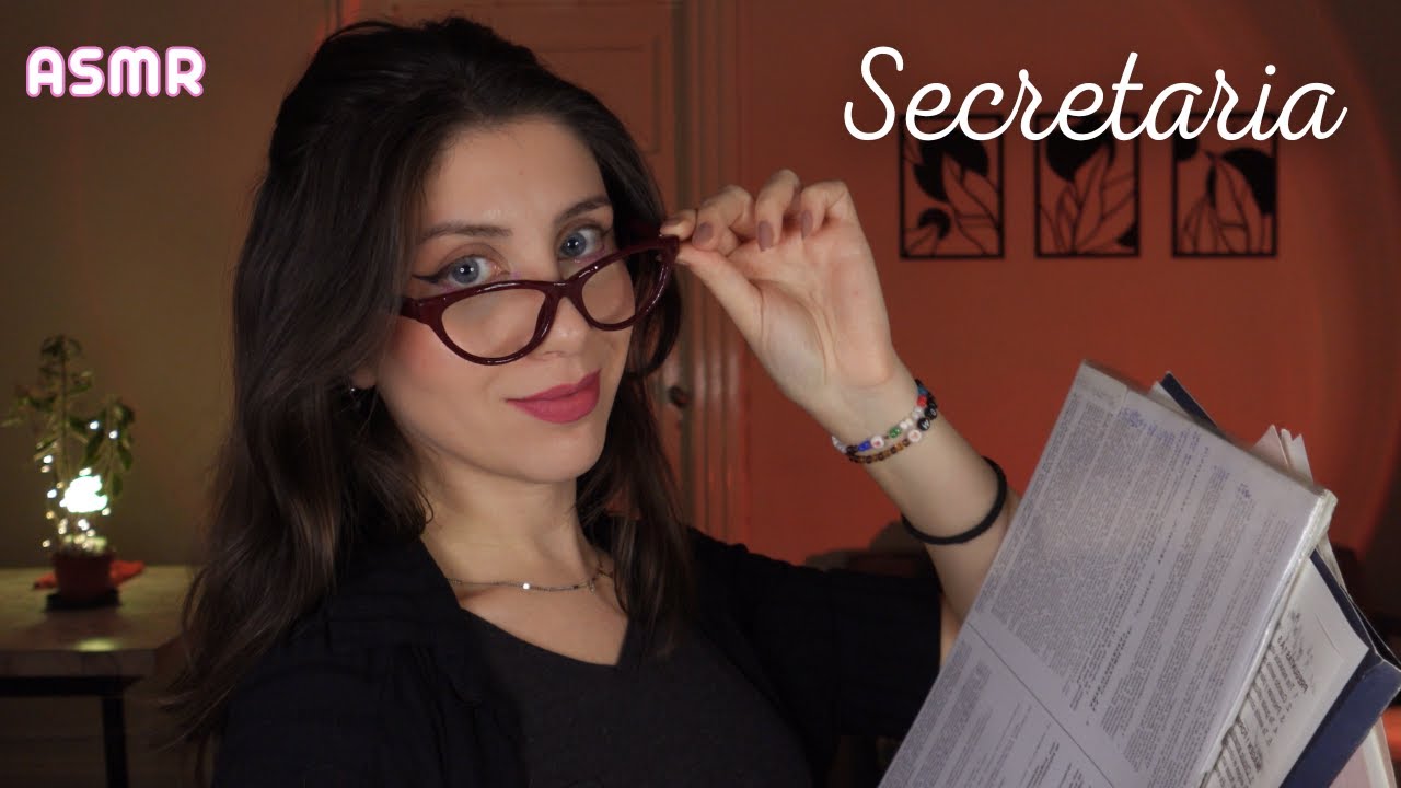 ASMR • Secretaria Roleplay para DORMIR - Teclado, Papeles, Susurros