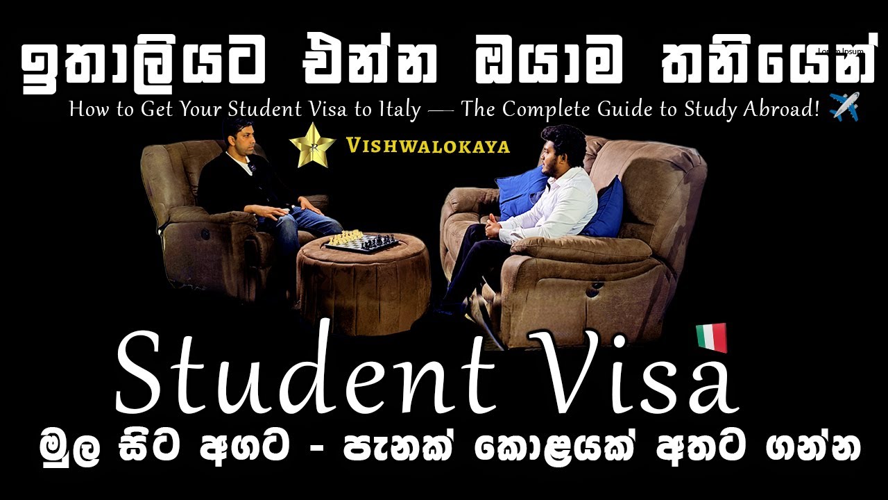 How to Get Your Student Visa to Italy — The Complete Guide to Study Abroad in sinhala