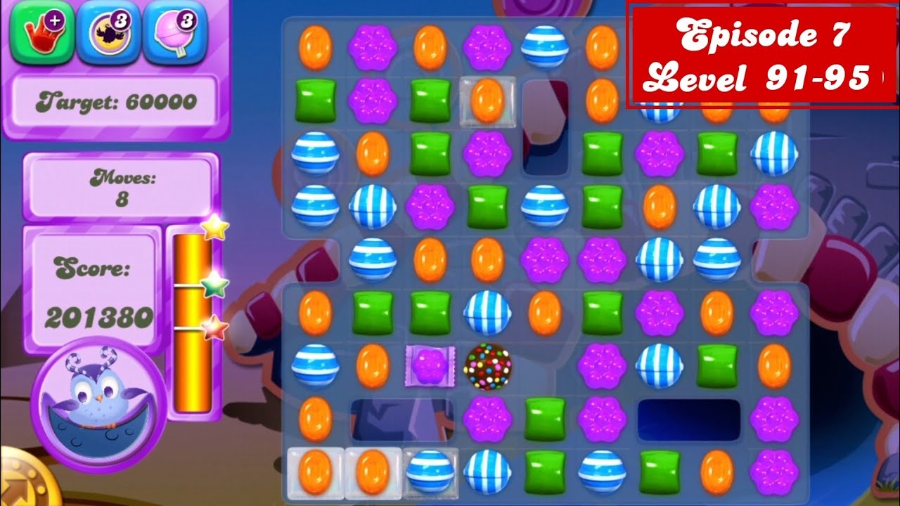 CANDY CRUSH SAGA - DREAMWORLD E7 LEVEL 91-95 FULL GAMEPLAY