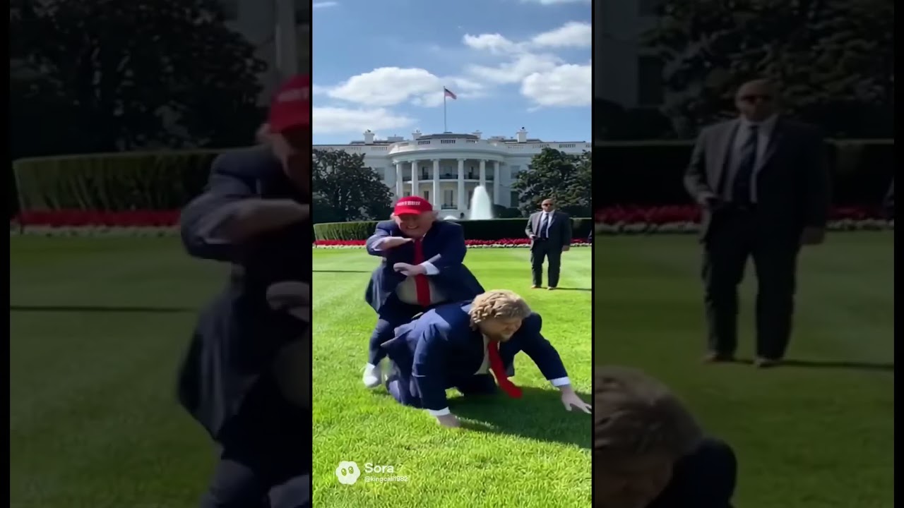Trump rides JD on White House lawn 