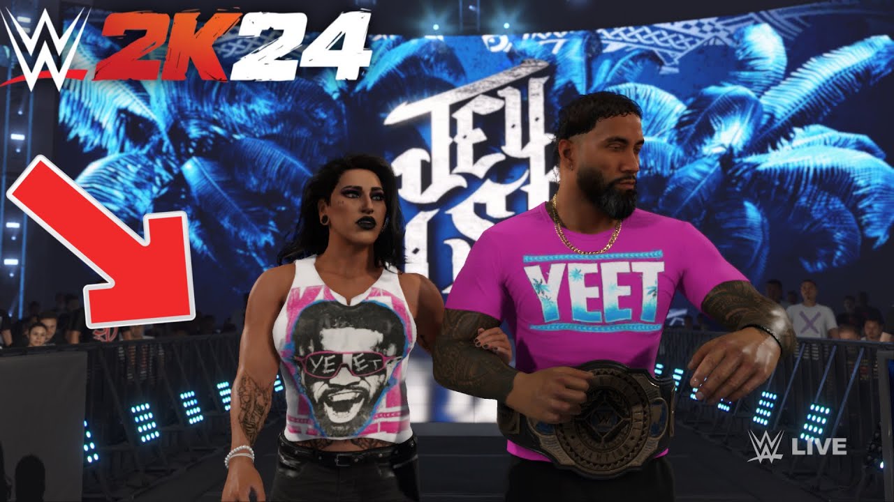 WWE 2K24 : How To Create Jey Uso And Rhea Ripley A Couple Tutorial