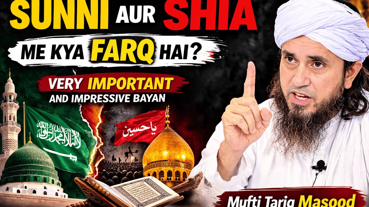 Sunni Aur Shia Me Kya Farq Hai    Very Important And Impressive Bayan   Mufti Tariq Masood