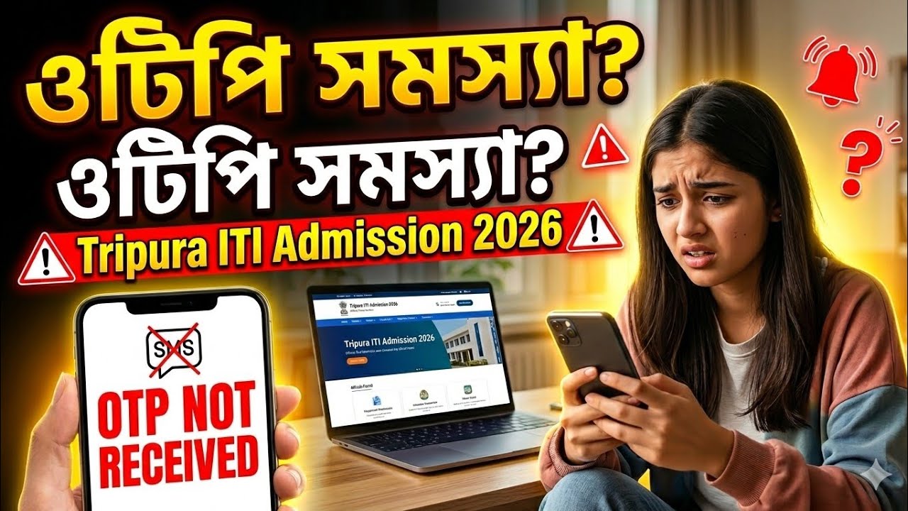 OTP NOT RECEIVED \\ Tripura ITI Admission \\ How To Problem Solved 🤔