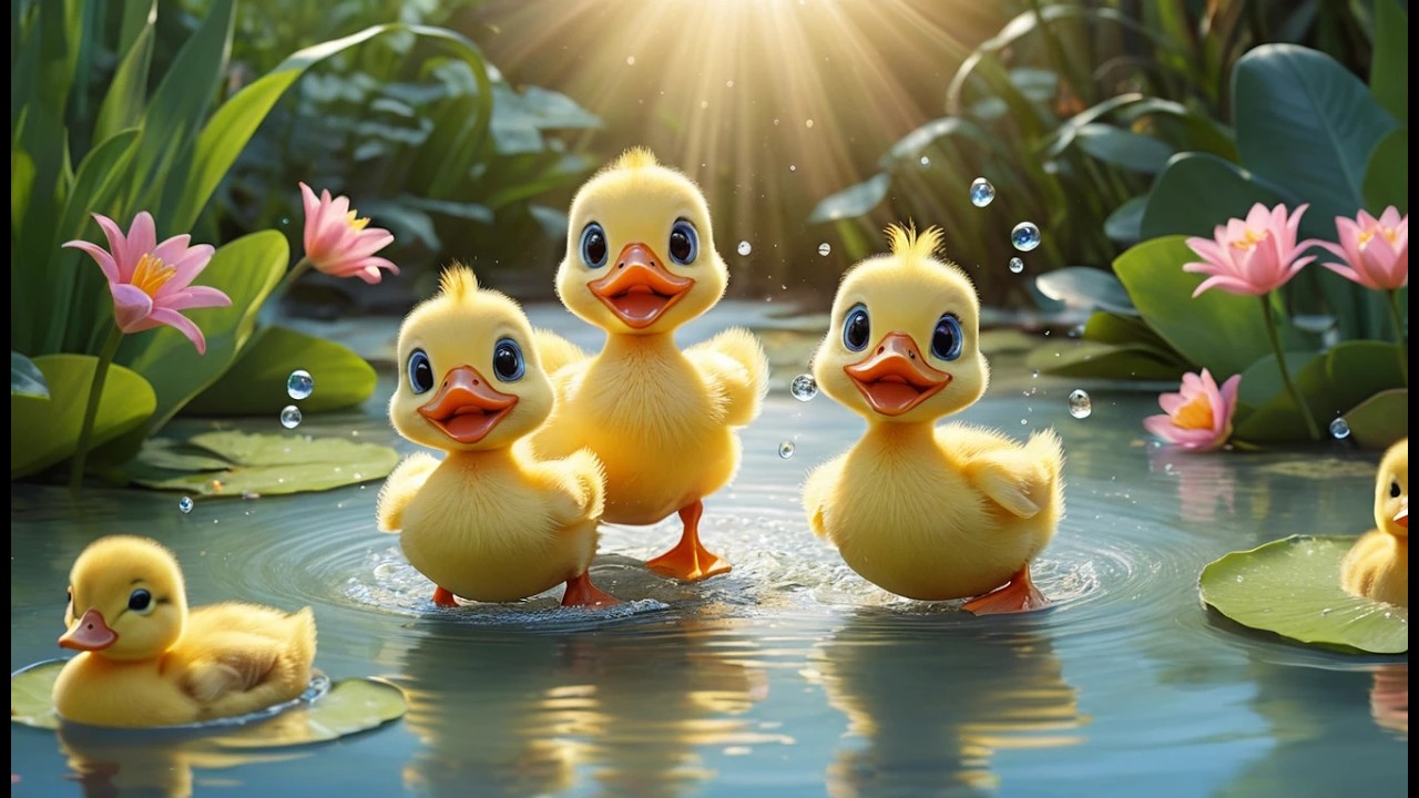 Fünf kleine Enten Platsch Platsch Platsch | Lustiges Entenlied & Wasserspaß für Kinder