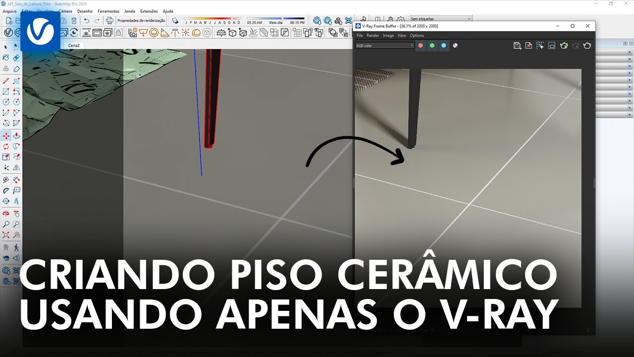 Criando Piso Cerâmico do ZERO usando apenas o V-Ray 6.2 #mastertuts