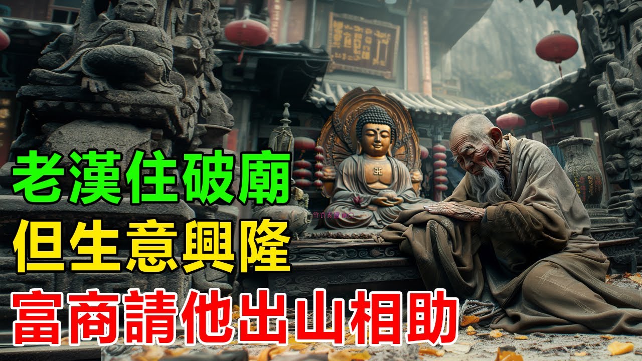 民間故事：老漢住破廟，富商來拜訪，說請他出山相助