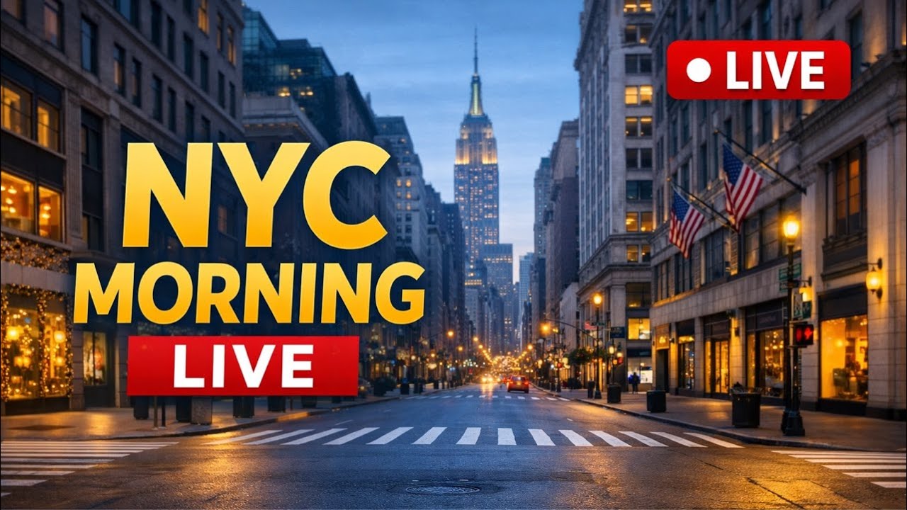 🔴 NYC Morning Walk: Calm Manhattan Streets | Real-Time City Sounds