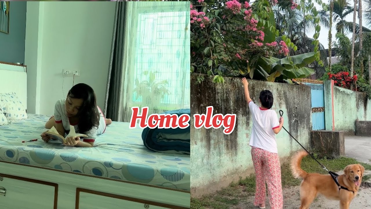 A day at home🏠 cooking 🥘 workout 🏋️‍♀️ evening walk with 🐕etc.
