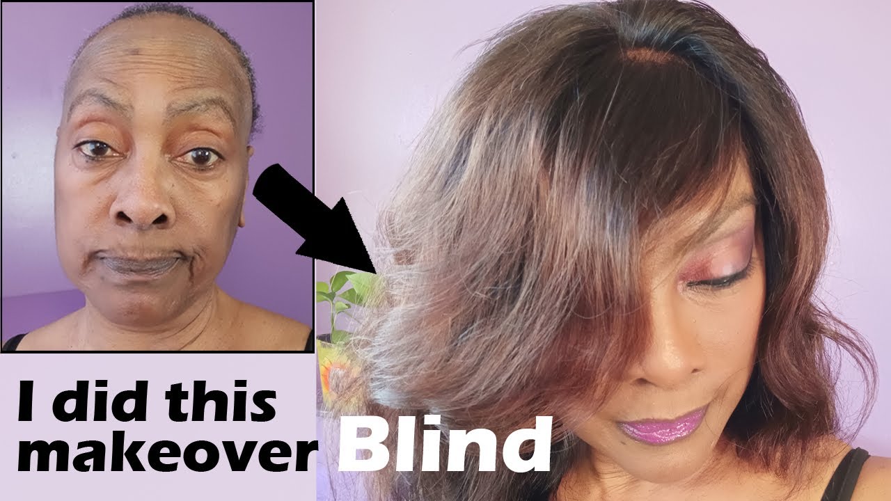 I could barely see in the mirror for this transformation makeover. Aced it though!