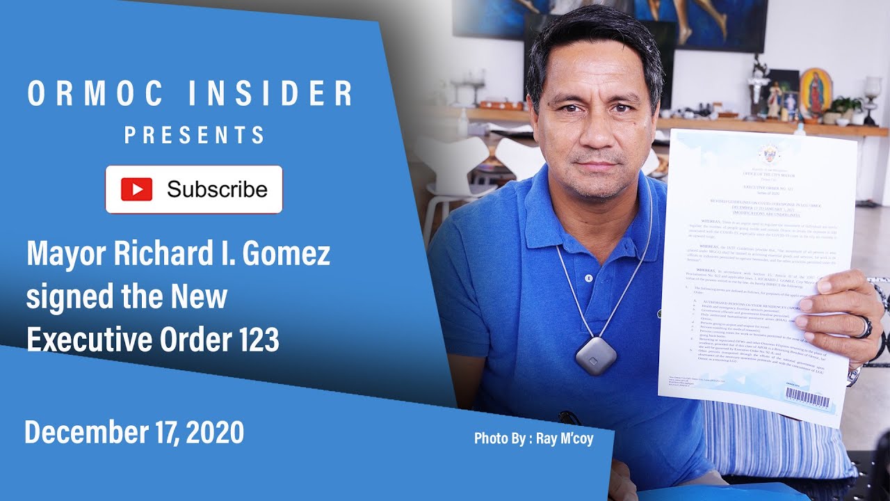 Mayor Richard I. Gomez signed the New Executive Order 123