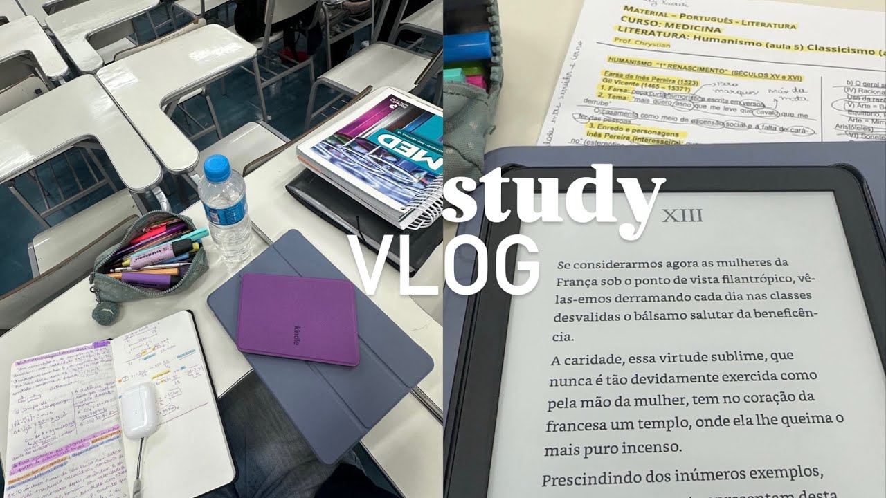 study vlog | rotina de vestibulanda de medicina no cursinho presencial